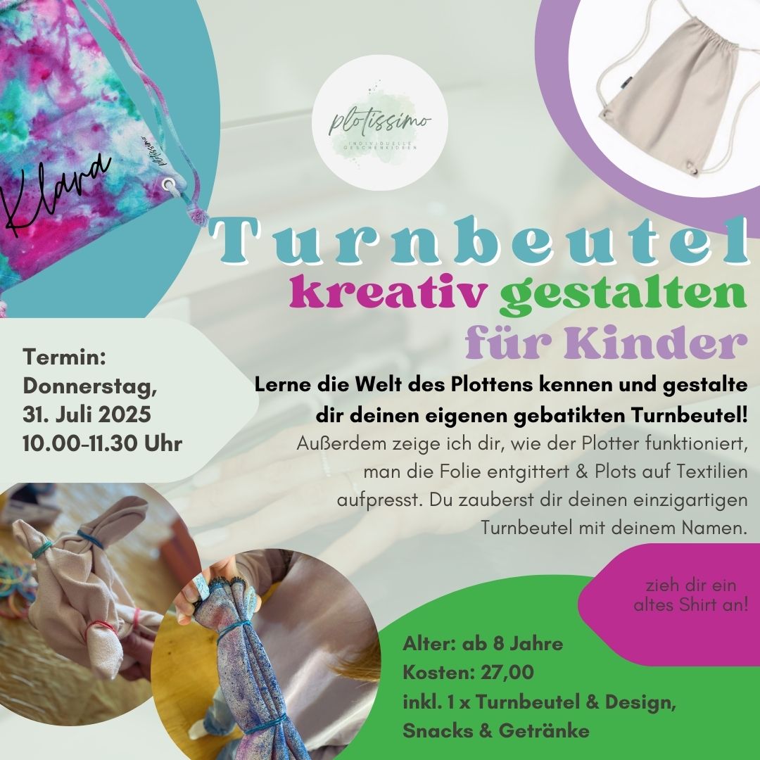 Workshop Turnbeutel kreativ gestalten