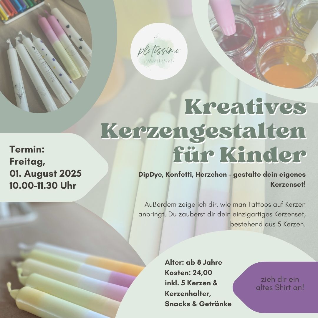 Workshop Kreatives Kerzengestalten für Kinder