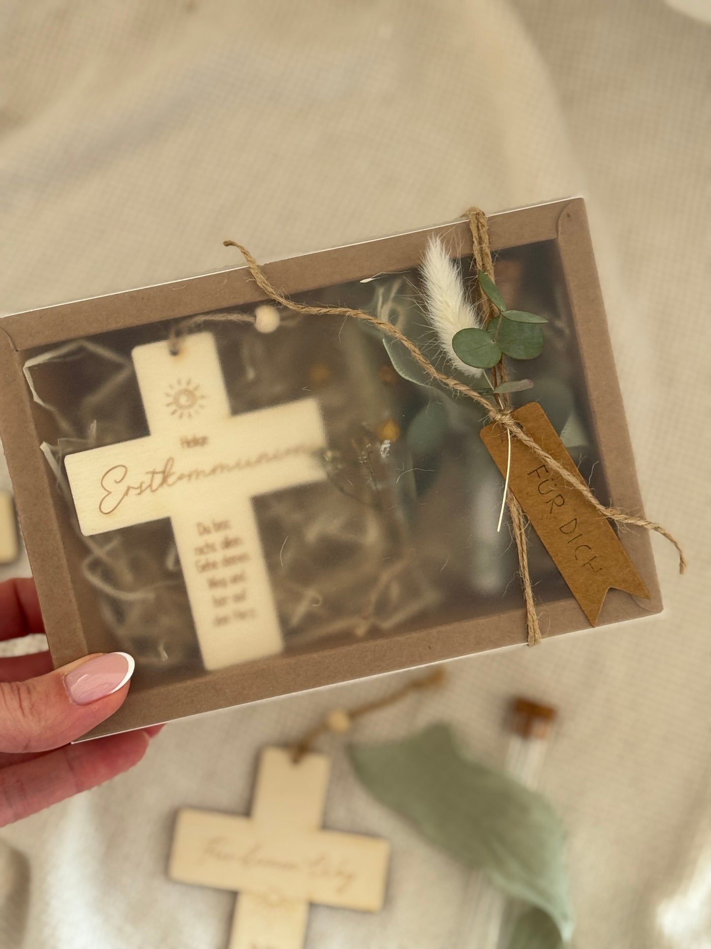 Geschenkbox Holzkreuz Firmung / Kommunion