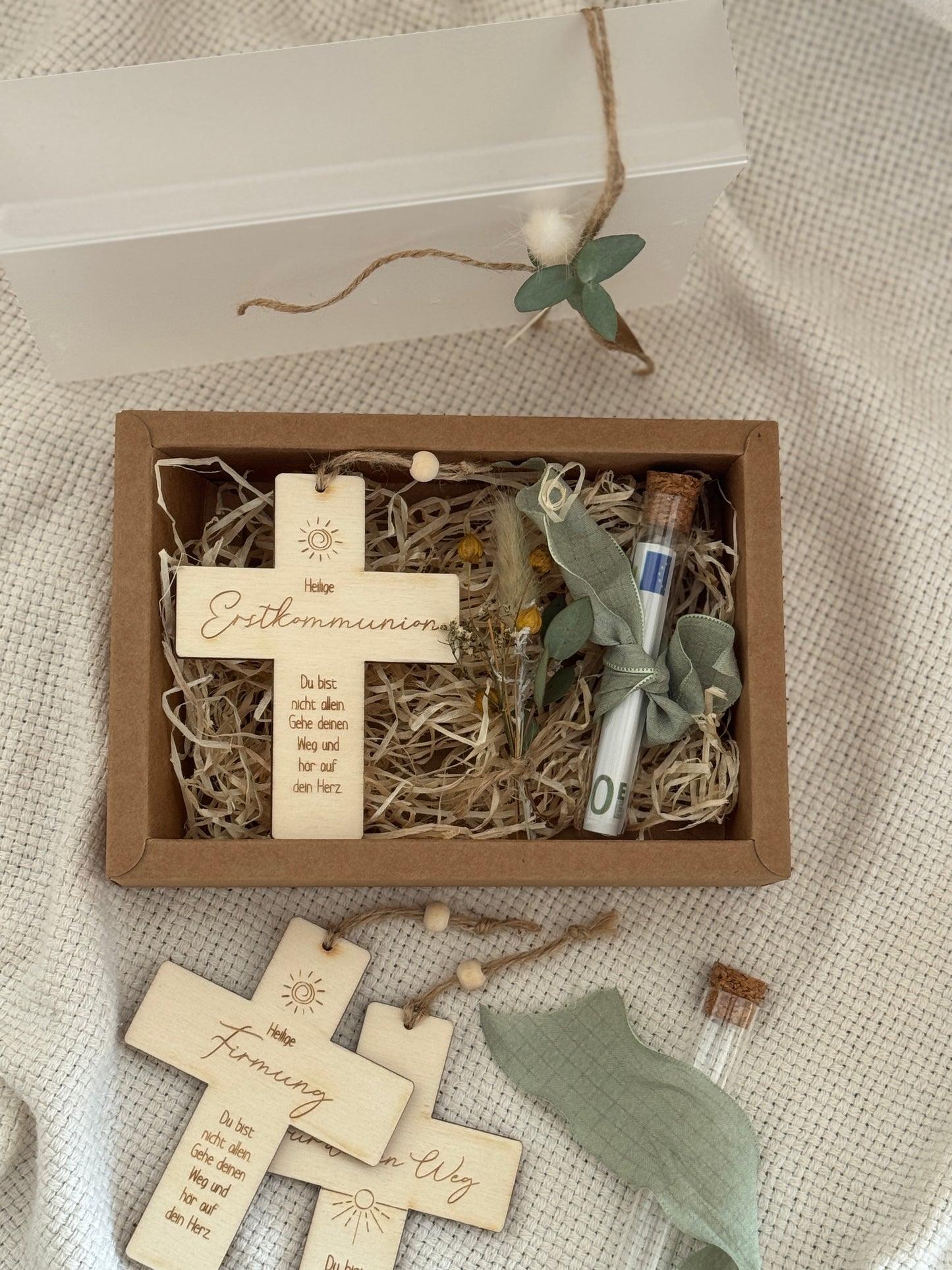 Geschenkbox Holzkreuz Firmung / Kommunion
