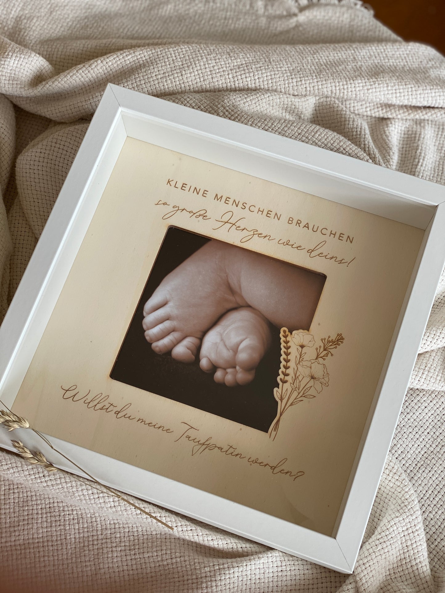 Passepartout für Bilderrahmen "Willst du meine Taufpatin / Godi / Goli / Firmpatin werden?