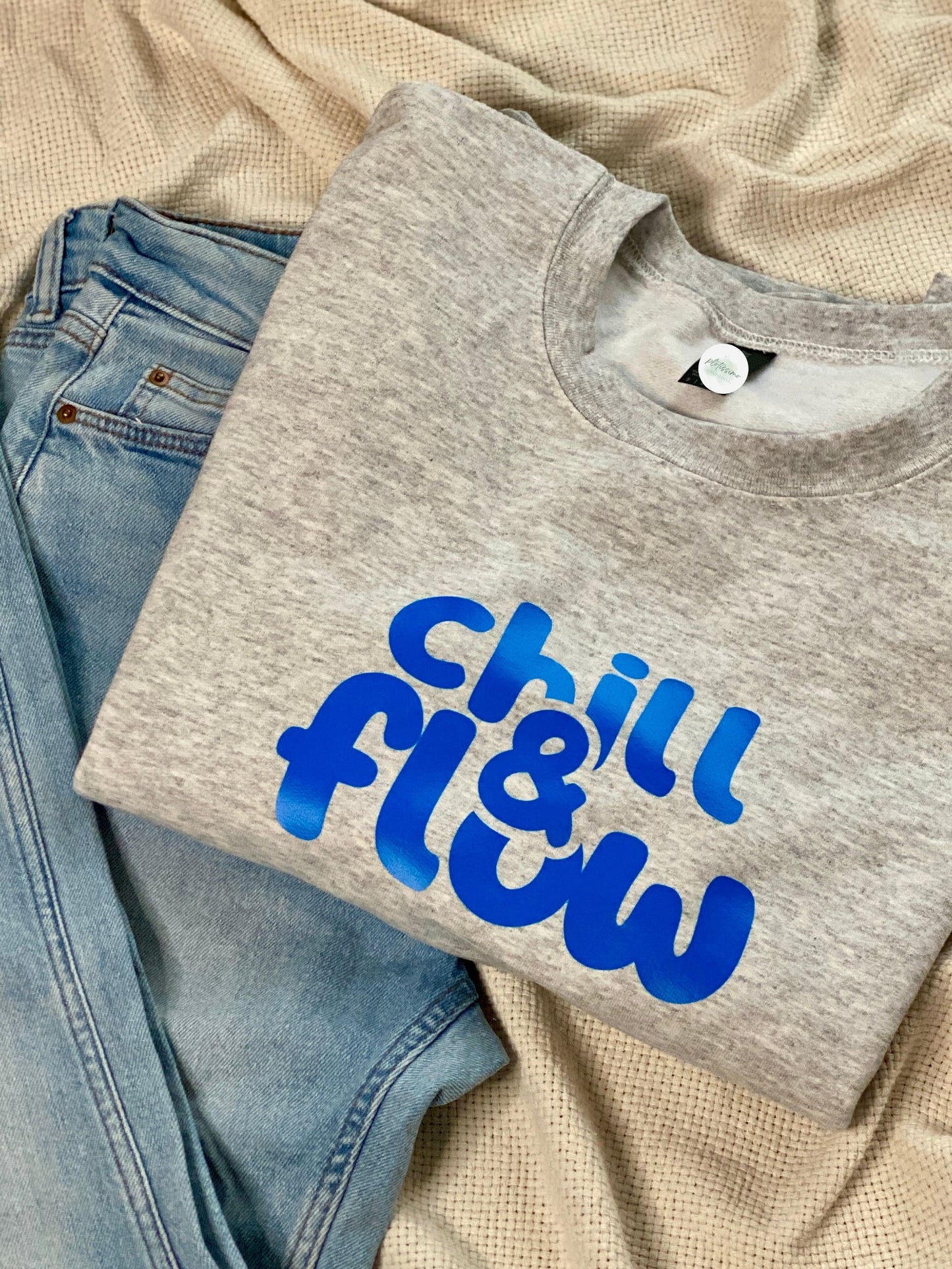 NEON Statement Sweatshirt "chill & flow"