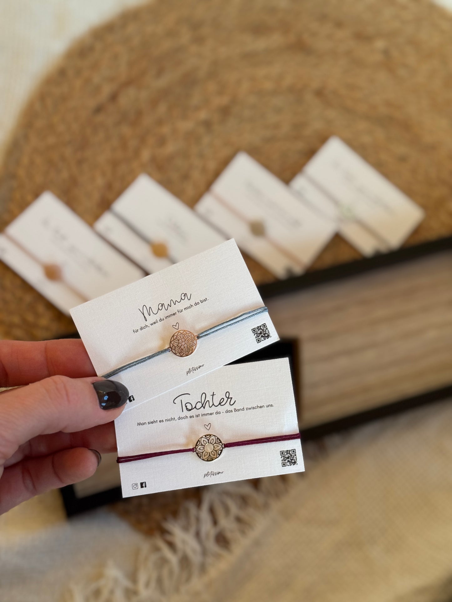 Mandala Armband gold / schwarz