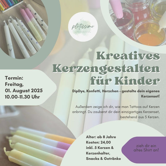 Workshop Kreatives Kerzengestalten für Kinder