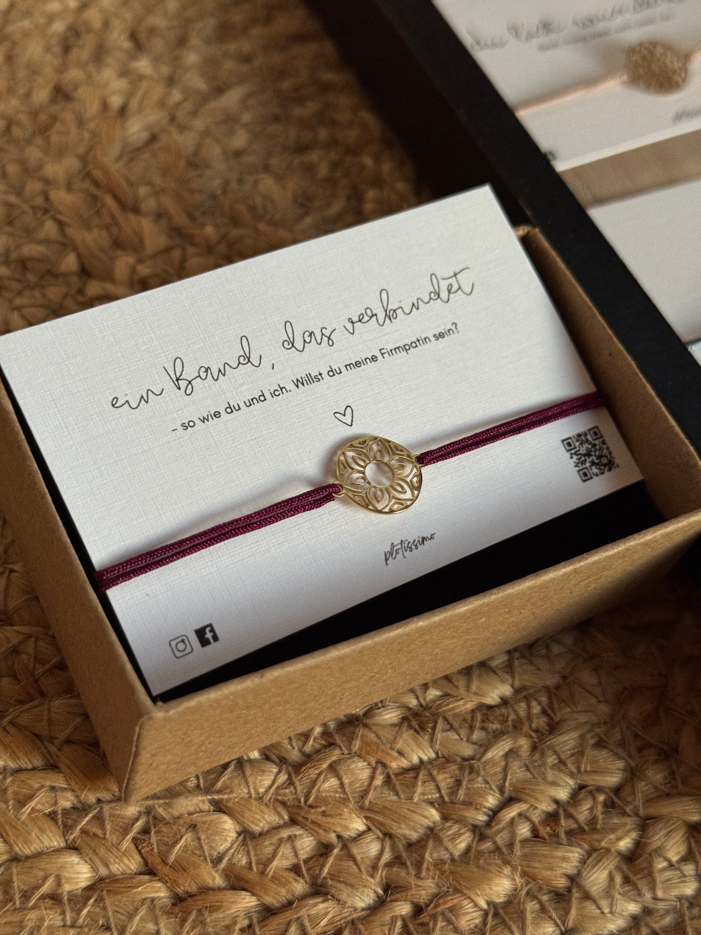 Mandala Armband gold / schwarz