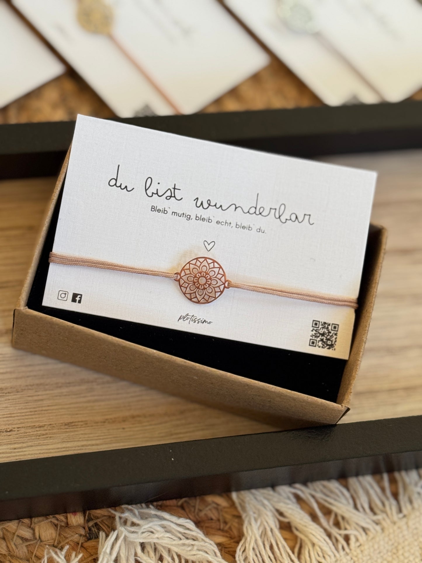 Mandala Armband gold / schwarz