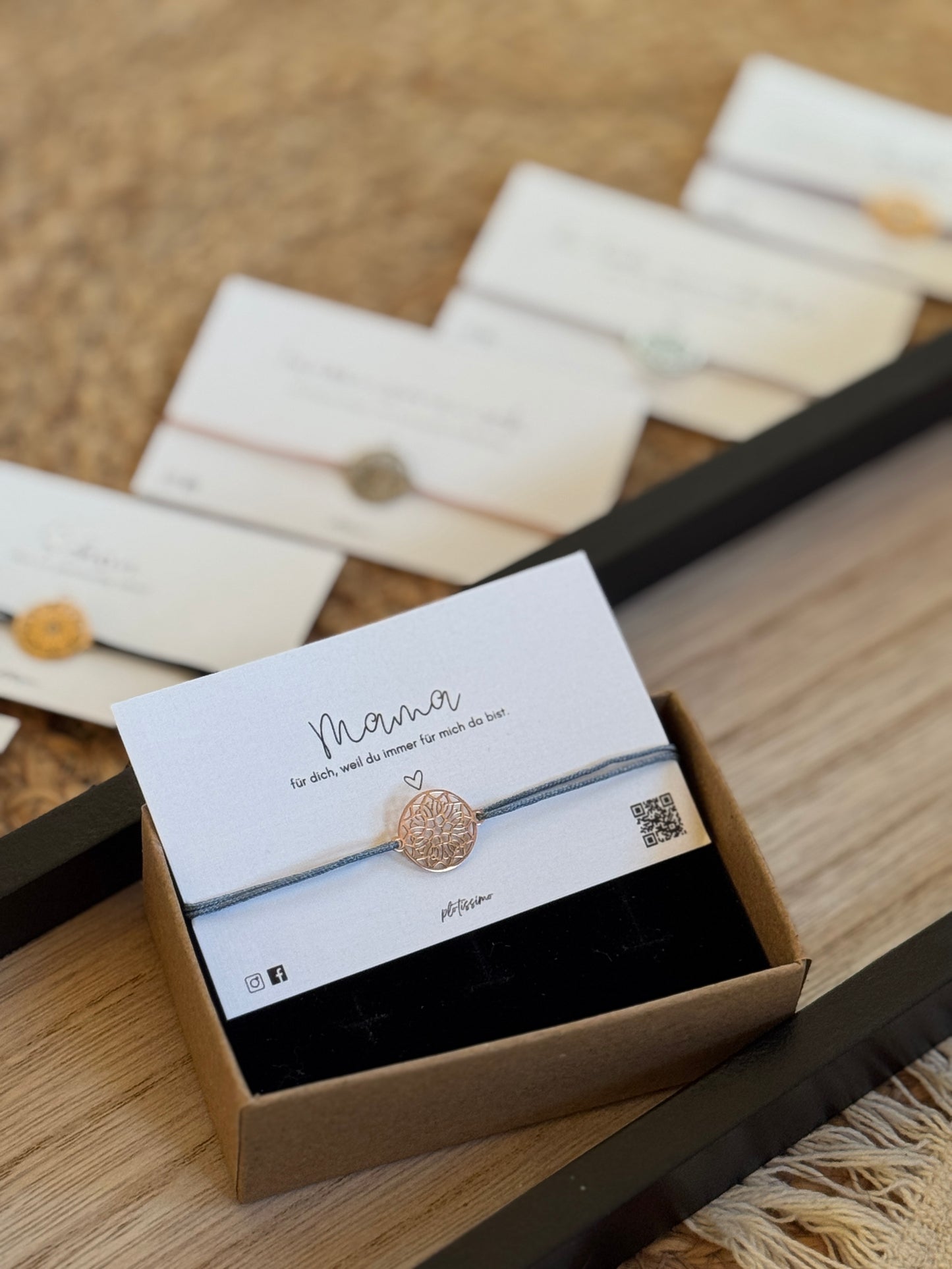 Mandala Armband gold / schwarz