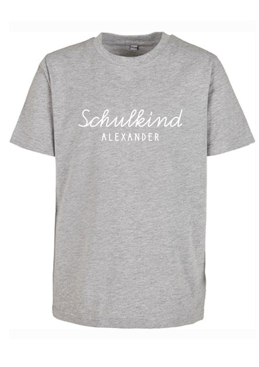 Shirt Name Schreibschrift für Schulkind / Schulanfänger / Kindergartenkind