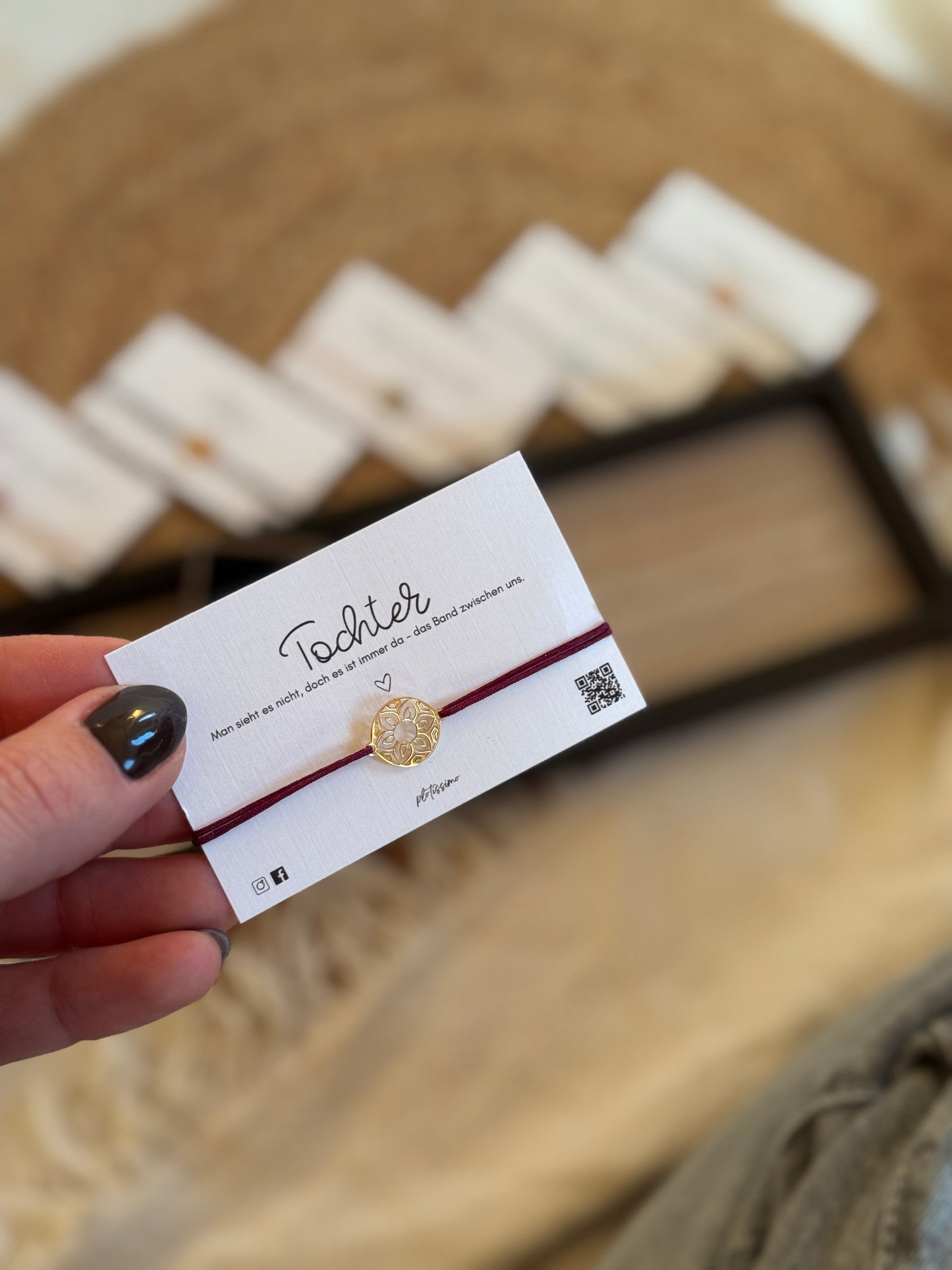 Mandala Armband gold / schwarz