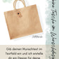 Jutetasche Wunschtext