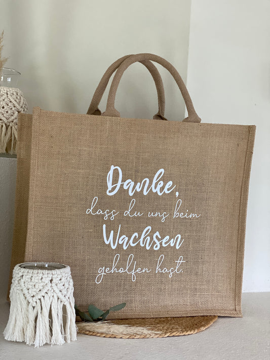 Jutetasche "Danke wachsen"