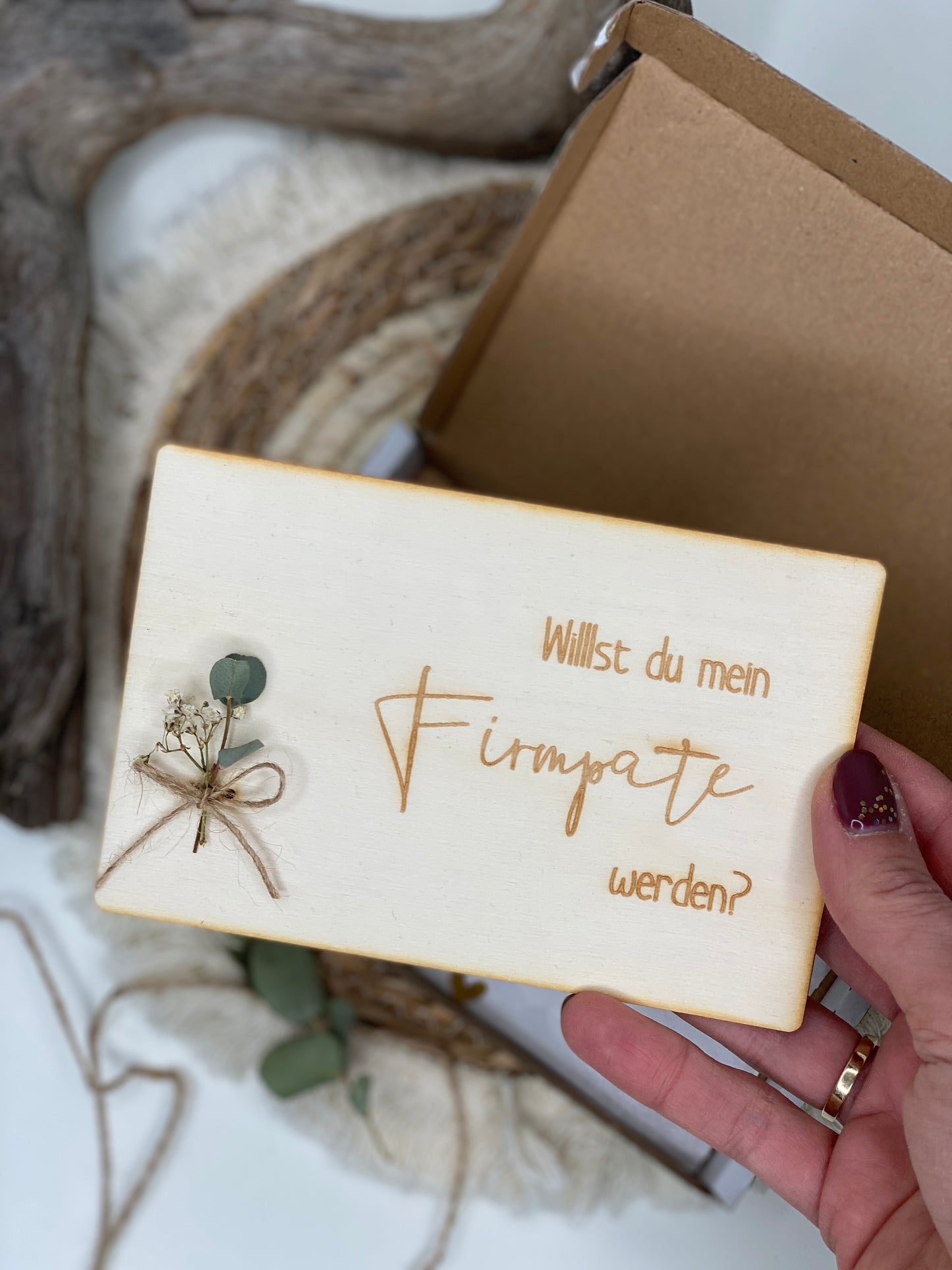 Karte Geschenkbox "Willst du mein/e Firmpate/in werden?"