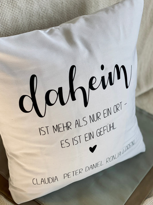 Kissenhülle daheim